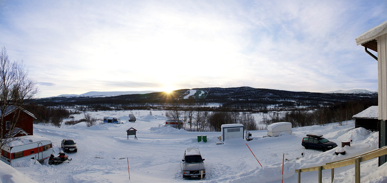 Utsikt fr�n v�r stugby.