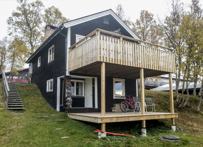 Tranan och dalripan från framsidan